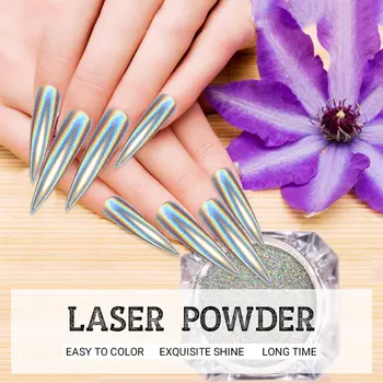 

Nail art laser glitter powder 3D DIY nail manicure chameleon rainbow powder Superfine metal nail laser powder MN121