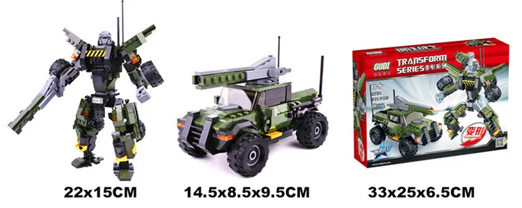 Горячая Супер трансформируемый робот современной военной машины 3in1 Building Block броневик Jeep бак Кирпичи Модель ASSEMBLAGE игрушки