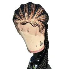 Pre Plucked Full Lace Human Hair Wigs With Baby Hair Straight Brazilian Wig Braided Glueless Full Lace Wigs For Women Black Remy