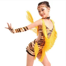 Новые стильные костюмы для латинских танцев для девочек, сексуальные молочные шелковые леопард, латино-танцевальные платья для девочек, латино-танцевальные платья s-xxl