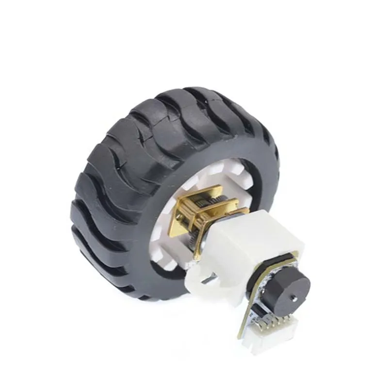 

DC 6V Encoder Motor N20 Electric Micro Speed Gear Motor with 43MM Rubber Wheels Mounting Bracket Encoder Reduction Gear Motor