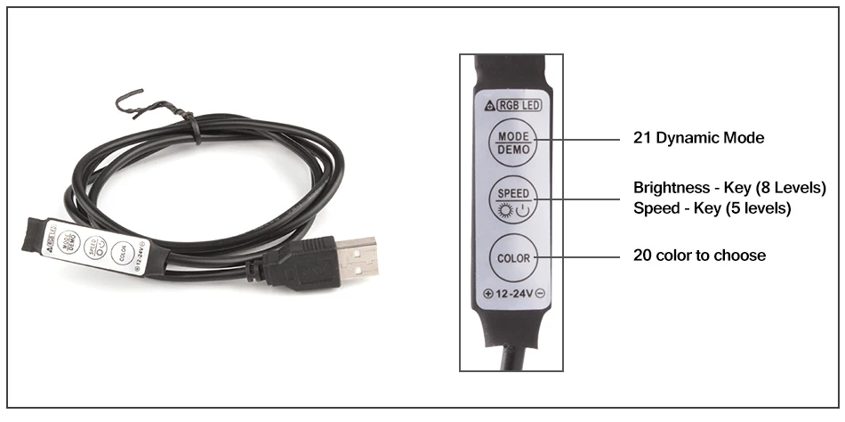 USB Светодиодная лента постоянного тока 5 В Гибкая лампа 60 Светодиодный s SMD 2835 50 см 1 м 2 м 3 м 4 м 5 м Мини 3Key настольный декор лента ТВ фоновое