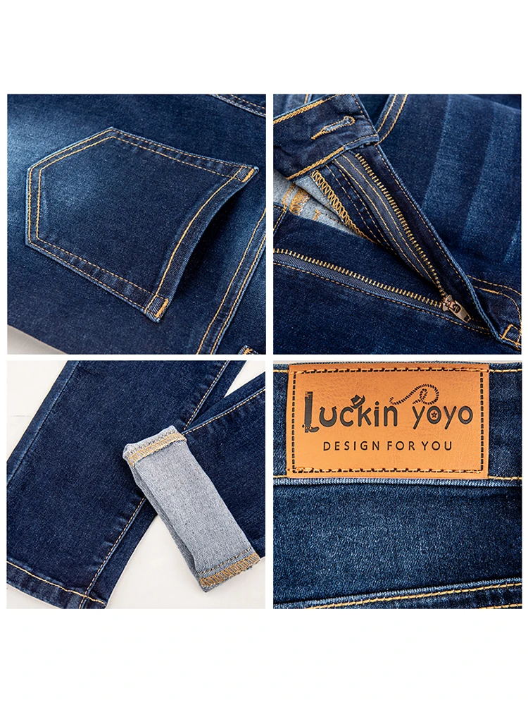 luckinyoyo jean jeans for women with high waist pants for women plus up large size skinny jeans woman 5xl denim modis streetwear