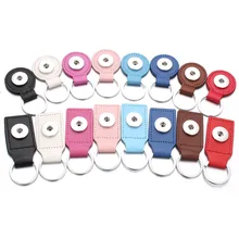 New Fashion 7 Color Snap Key Chain For Keyring Women Gifts Girl Keychain Bag Charm Pendant Fit 18/20mm Button Jewelry ZF010