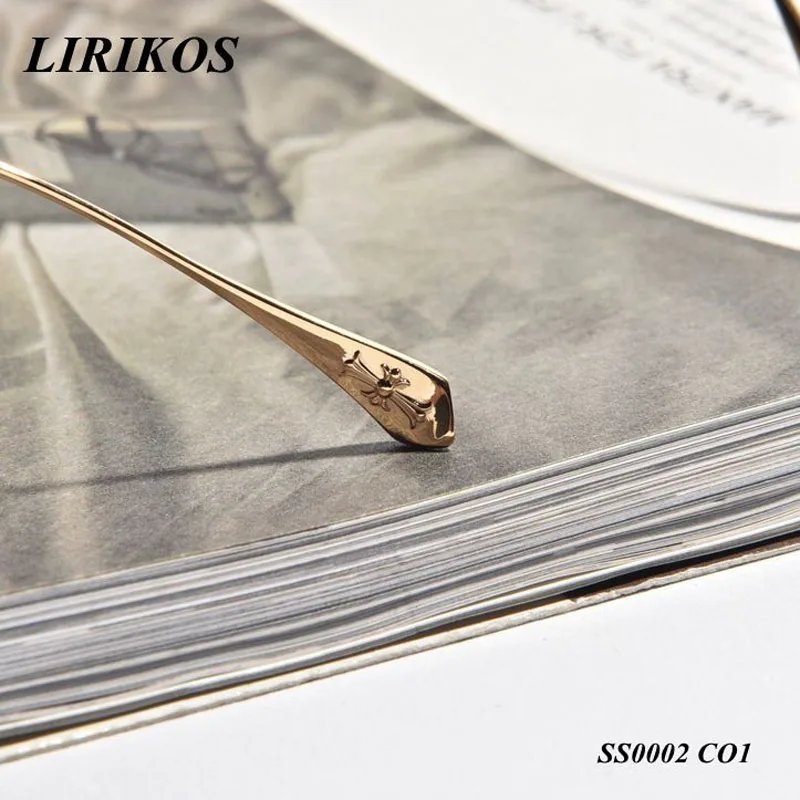 LIRIKOS очки с оправой из чистого титана храма с распятием цветок гранни шикарные овальные мужские и женские очки с ободковой оправой мужские очки