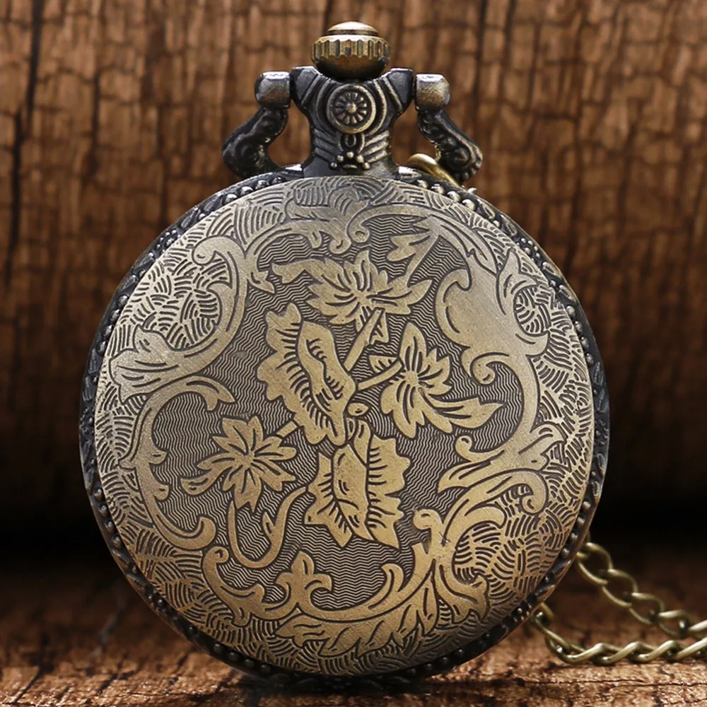 Antique Steampunk ACDC Hells Bell Quartz Pocket Watch Necklace Pendant Retro Men Women Xmas Gift 2