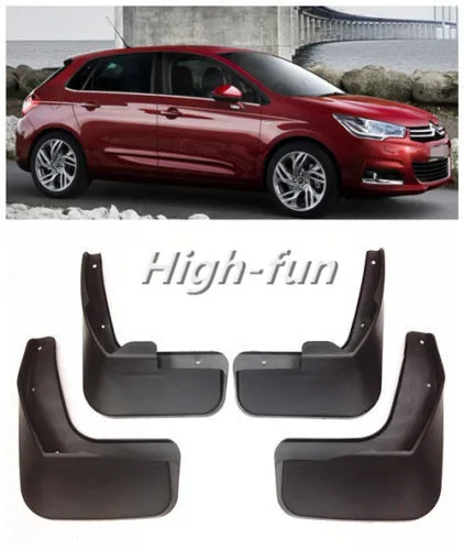 

For Citroen C4 Hatchback 2006 2007 2008 2009 2010 Front Rear Mud Flaps Splash Guards mudguard Set of 4 Pcs