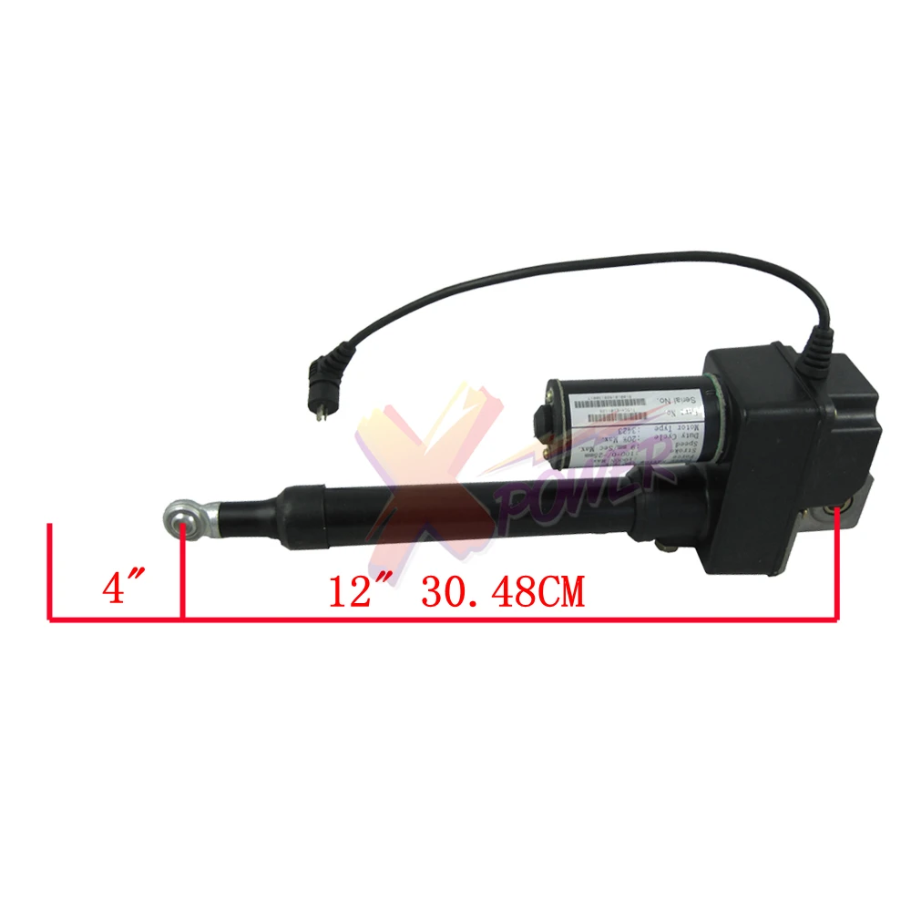 

Xpower - 4" Linear Actuator 225lb Adjustable Stroke 12-Volt DC