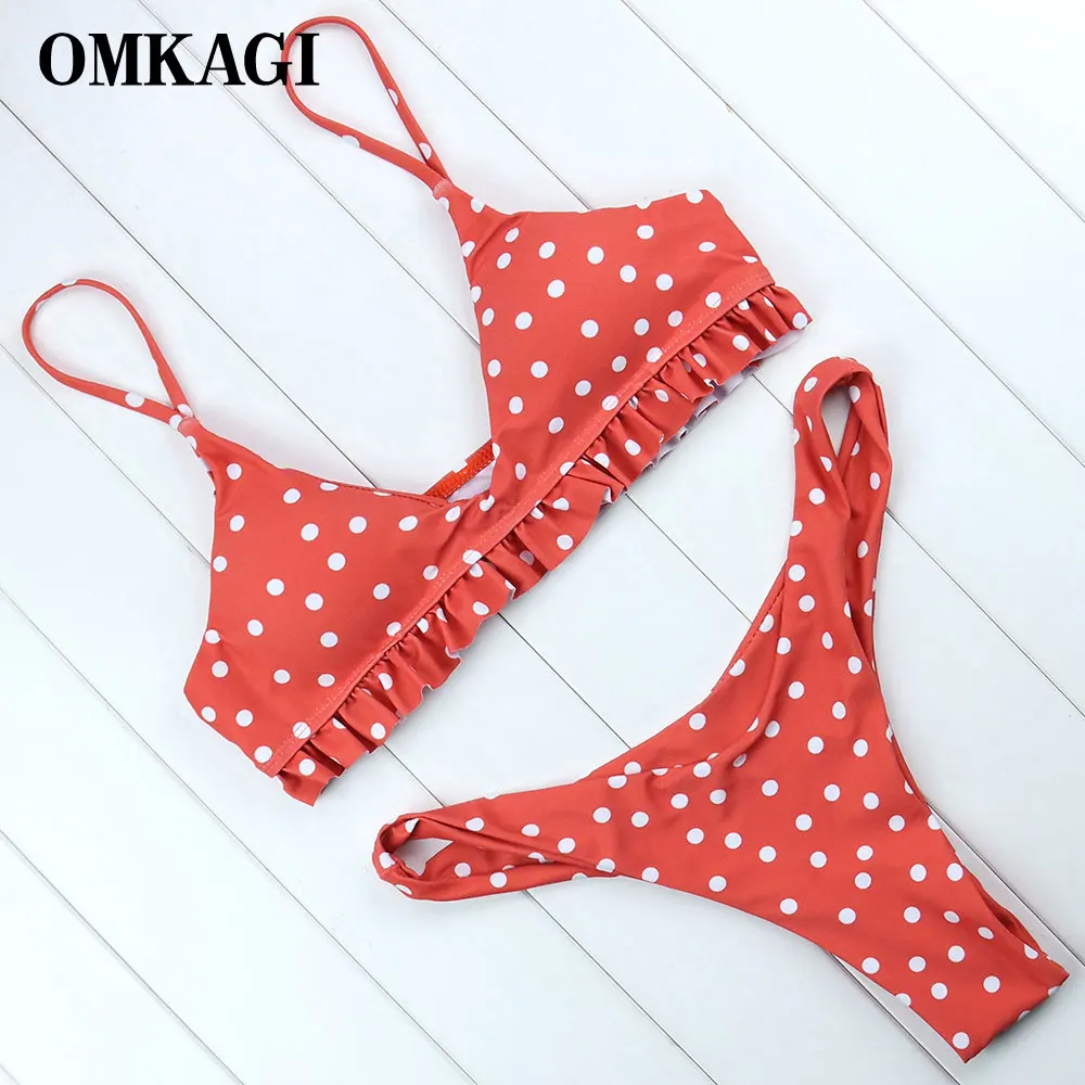 

OMKAGI Brand 2018 New Swimsuit Thong Bikini Women Swimwear Biquinis Sexy Push Up Bikinis Set Bathing Suit Maillot De Bain Femme