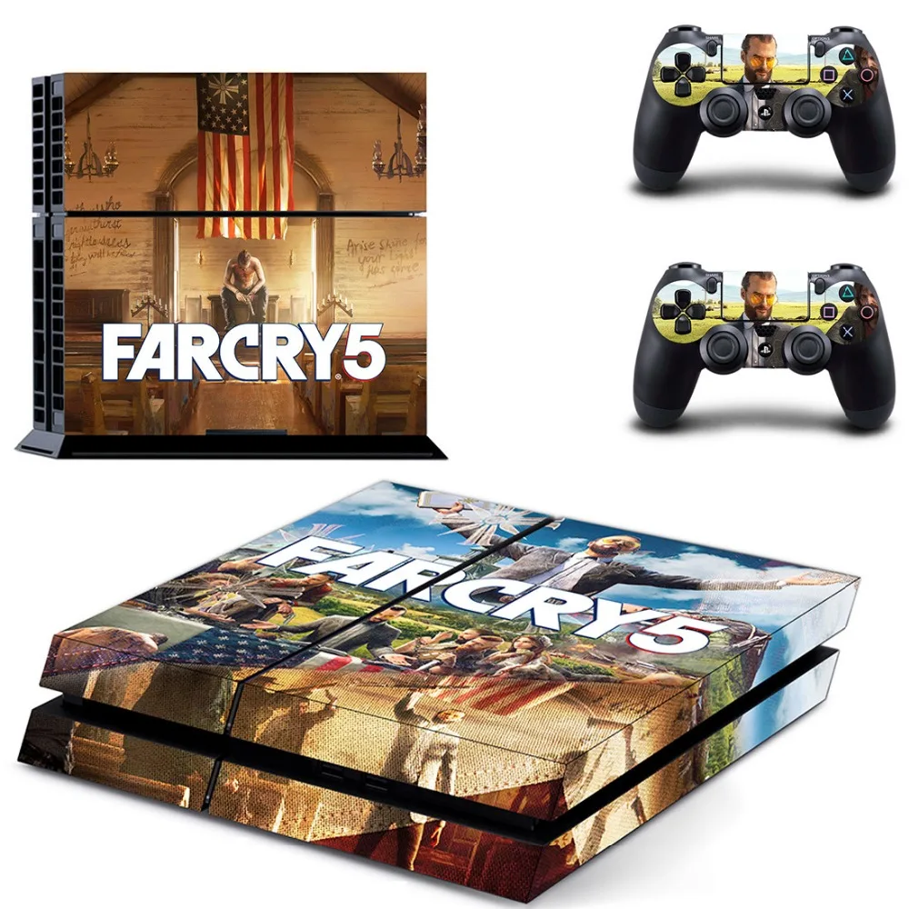 PS4 полный кожи Стикеры лицевые панели из FARCRY5 для sony playstation 4 консоли и контроллера