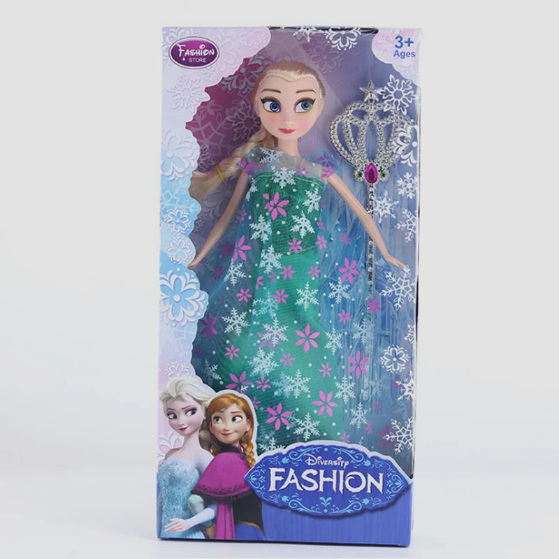 Disney 30 CM Snow Queen Elsa Stuffed Plush Doll Anna Princess New Frozen Baby Girls Dolls Toys Stuffed Kids Carttoon Toys Gift