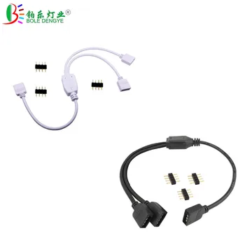 

1pcs 30cm 4PIN RGB Splitter Extension Cable 1 to 2 3 4 way Y Shape Cord Wire LED Strip Connector For 2835 5050 RGB LED Strip