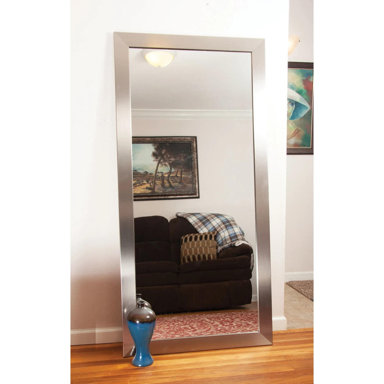 BrandtWorks Modern Silver Floor Mirror 32 x 66 (2)