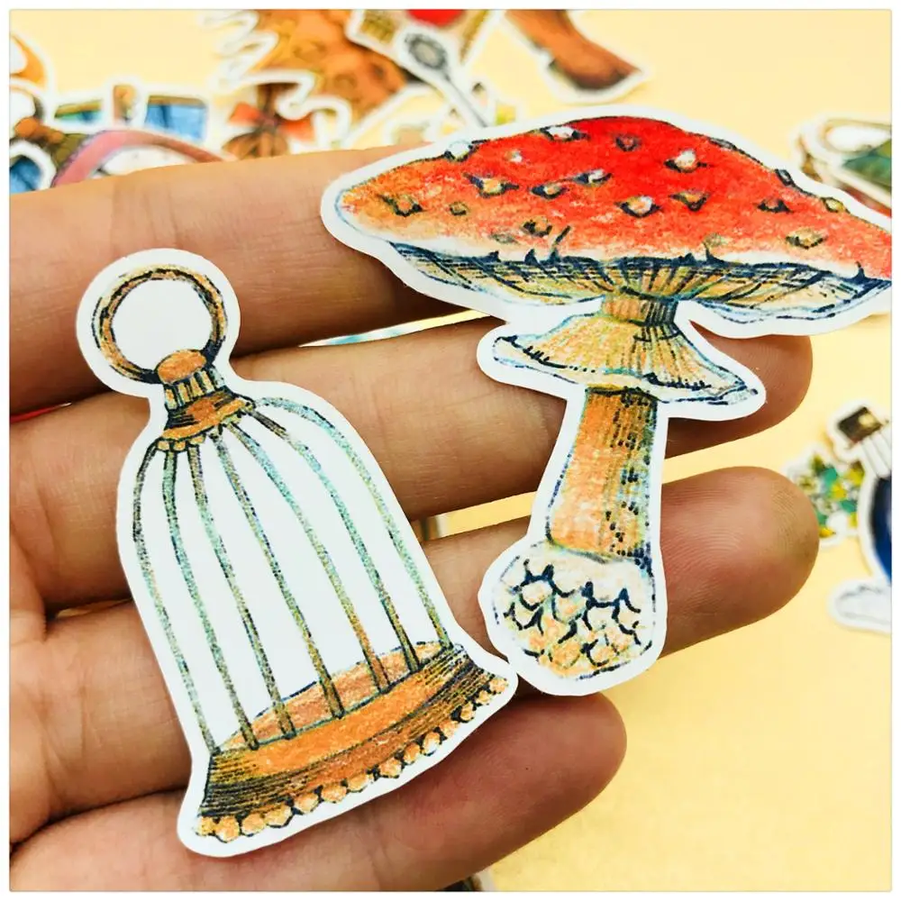 35pcs Hand Drawing Mysterious Animal sticker Diary Notebook Planner Scrapbooking thin Animal Paper Sticker
