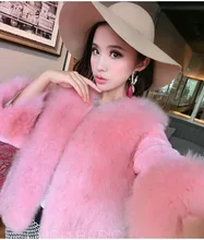 Winter Warm Faux Fur Coat Women Pink Furs Outerwear Ladies iddle Long Sleeve Fur Jacket Furry Fur Tops D650