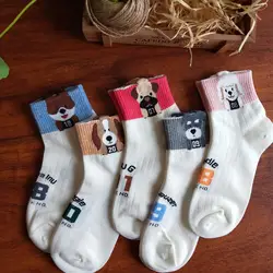 5 пар Симпатичные Носки женские хлопковые носки с рисунками животных Harajuku японский свежий носки до лодыжки Hipster ботильоны забавные Носки low