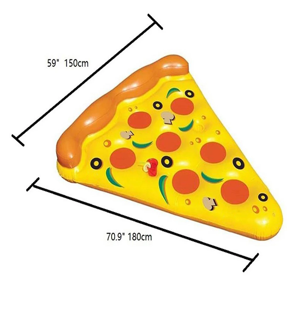 180 см летние надувные пиццы ряд цвет плавающая кровать игрушки для бассейна поплавки плот воздушные матрасы портативный коврик диваны пляжные игрушки