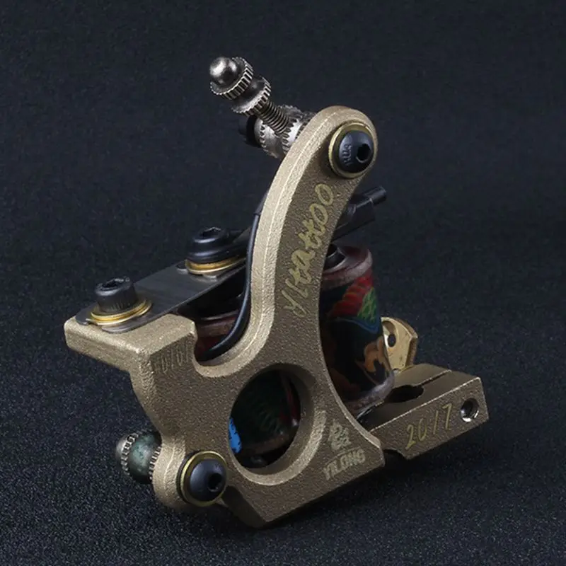 Professional Handmade Tattoo Machine 12 Wrap Coils Iron Cast Frame Tattoo Gun Tattoo Machine For