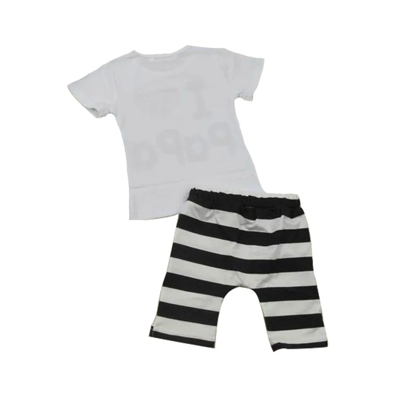 Retail-1set-2017-Children-Clothing-Summer-Set-boys-girls-I-Love-Papa-and-Mama-short-sleeve (2)