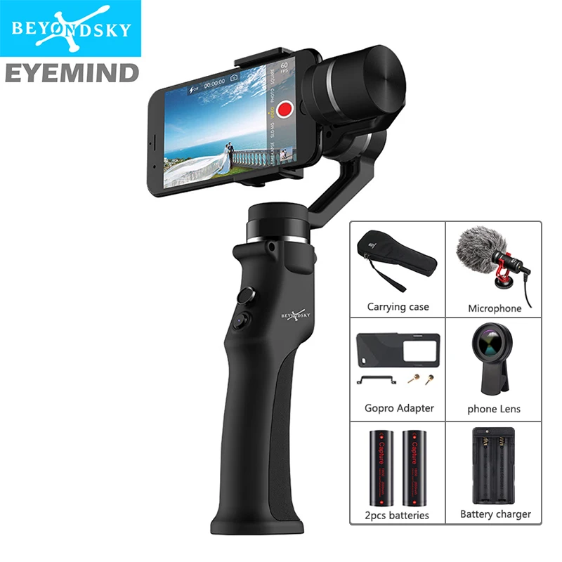 EYEMIND 3 осное Ручной Стабилизатор для смартфонов iPhone Andriod действие Камера Yi Gopro Sjcam