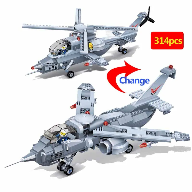 

Military series world war CAIC Z-10 GR-5 Harrier Jet Model SWAT Figures Building Blocks For children Gifts