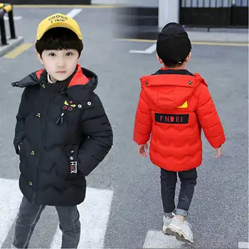 

Boys cotton long thicker 2019 New children's clothing children's cotton jacket Korean version of the big child winter clothing