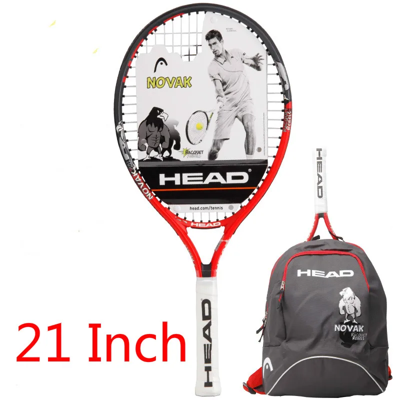 Ракетки теннисные детские из углеродного волокна 21/23/25 дюйма с сумкой|carbon fiber tennis