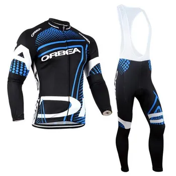 

Men Long Sleeve Cycling Wear Bicycle Cycling Jersey 9D Gel Breathable Pad Bib Pants Set Thermal Ropa Ciclismo Invierno Hombre