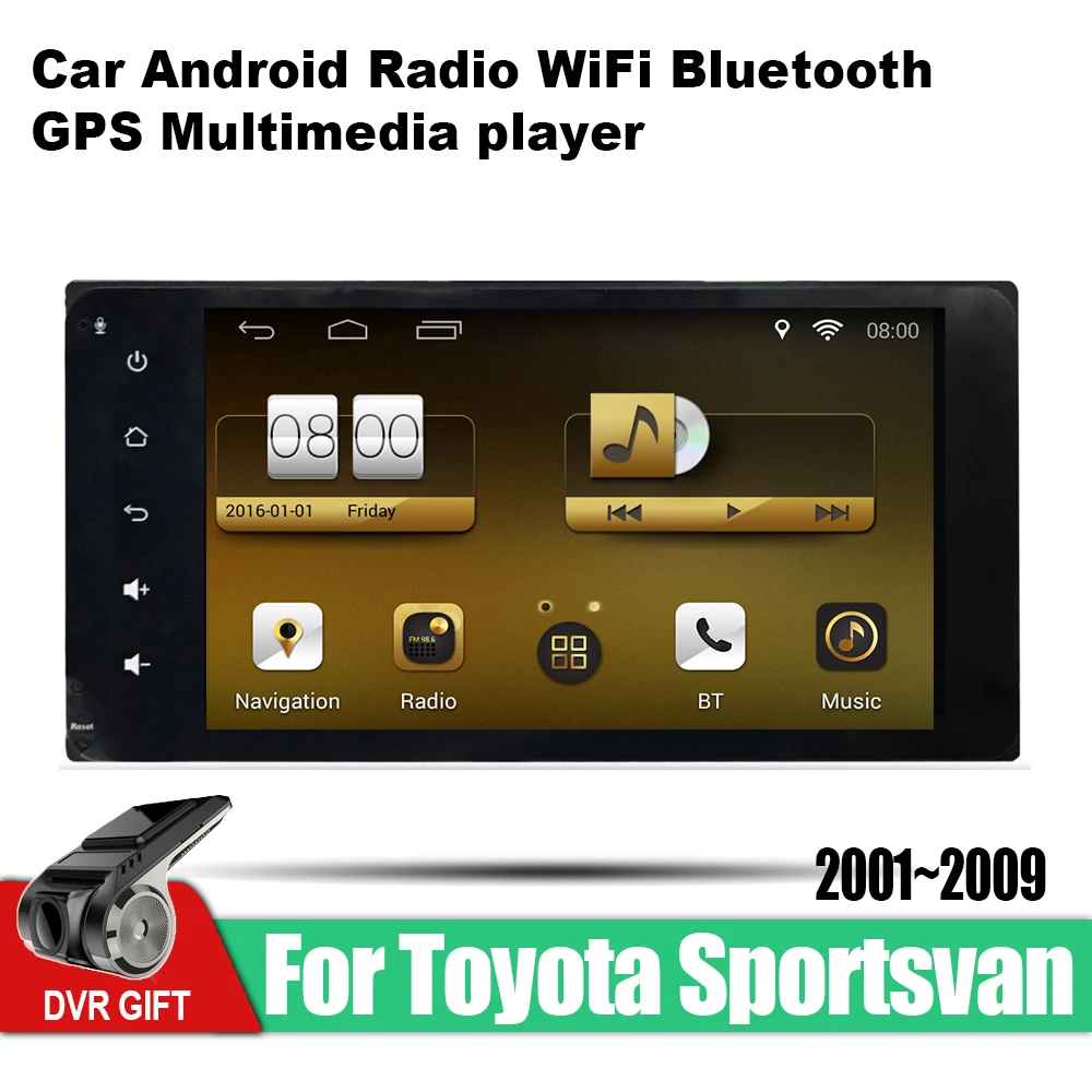 Clearance ZaiXi Android Car 2 din multimedia GPS Navigation For Toyota Sportsvan 2001~2009 vedio stereo Radio audio wifi video map video 1