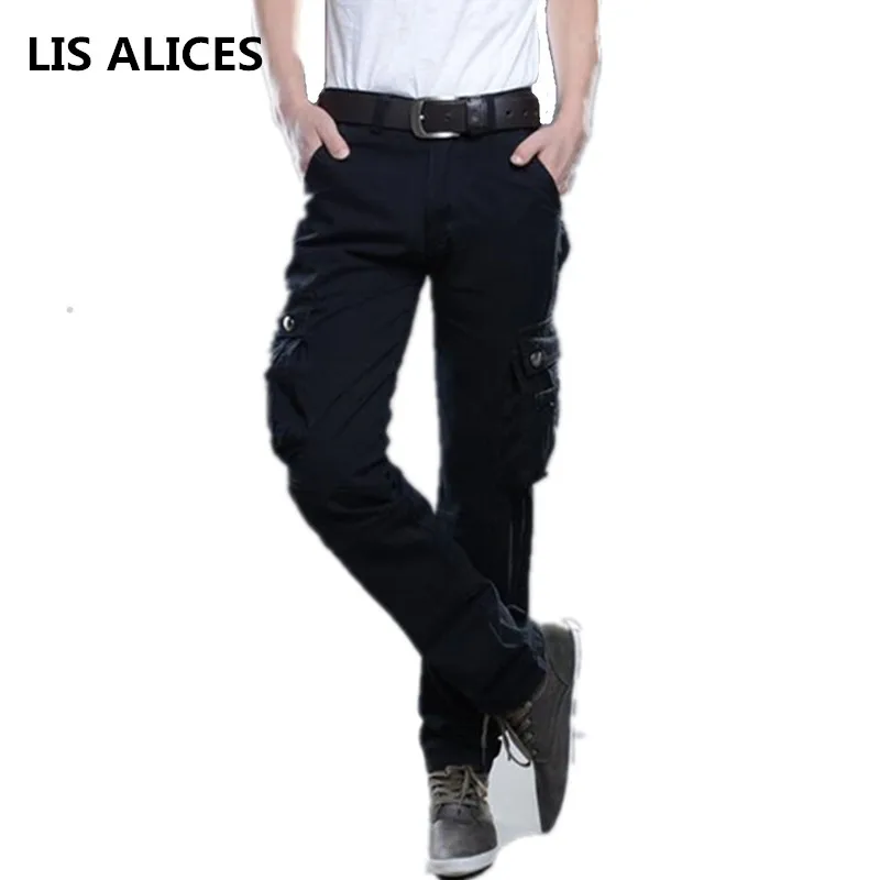 

LISALICES 2018 New Spring Tactical Pants Men Military Cargo Pants Mens Clothing Casual Combat Army Trousers Male Casual Pants