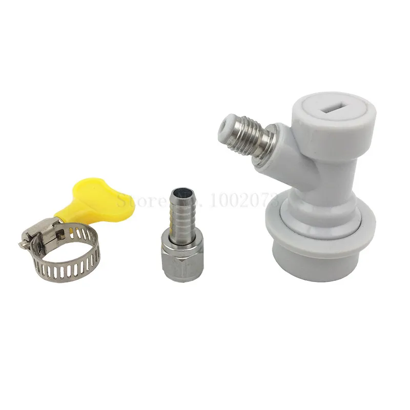 Brewer Gas Ball Lock Cornelius Keg MFL Disconnects with Swivel Nut and Clamp  (1)