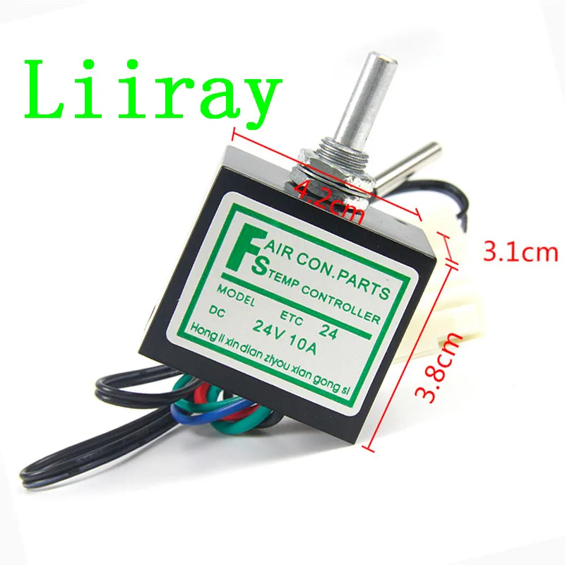 Electric Auto AC Air Conditioner Thermostat DC 12V/24V 10A With Sensor Temperature Rotary Switch
