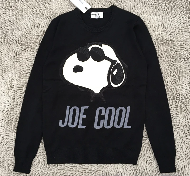 Free Shipping Ice Iceberg Wool Sweater Dark Grey Dark Blue