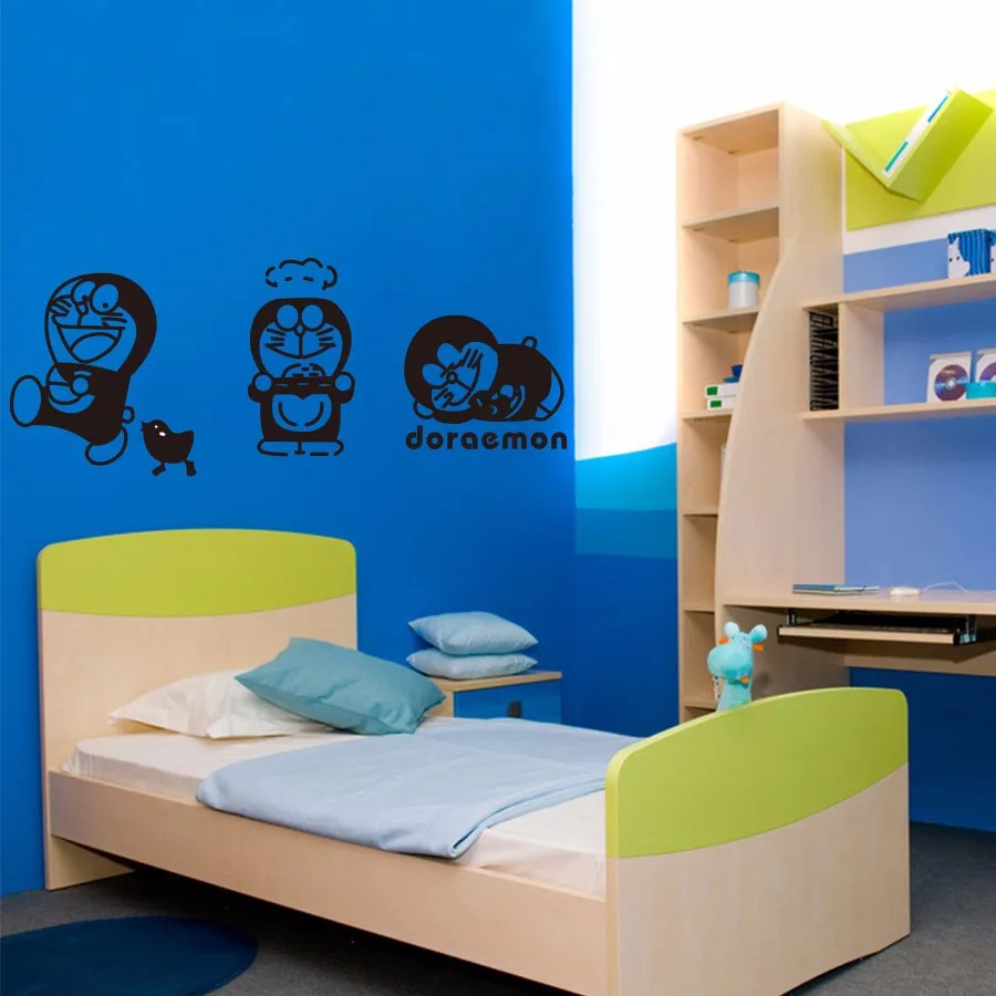 子供ルームwall S Matterホームインテリアドラえもん漫画ビニールの壁のステッカーサイズ56x142cm Sticker Wall Decal Wall Decalskids Room Aliexpress