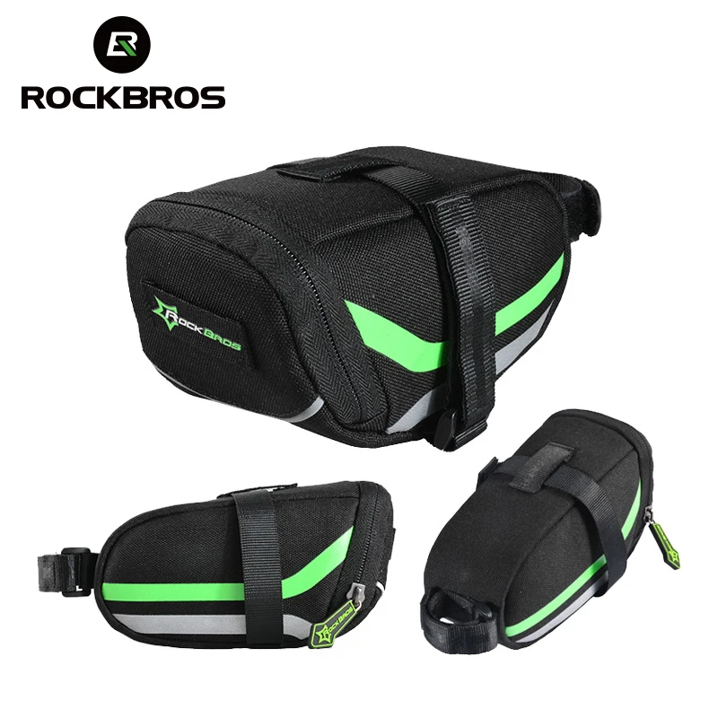 Best ROCKBROS Outdoor Cycling Mountain Bike Back Seat Bicycle Rear Bag Nylon Bike Saddle Bag Bicycle Accessories Tail Pouch Package 3