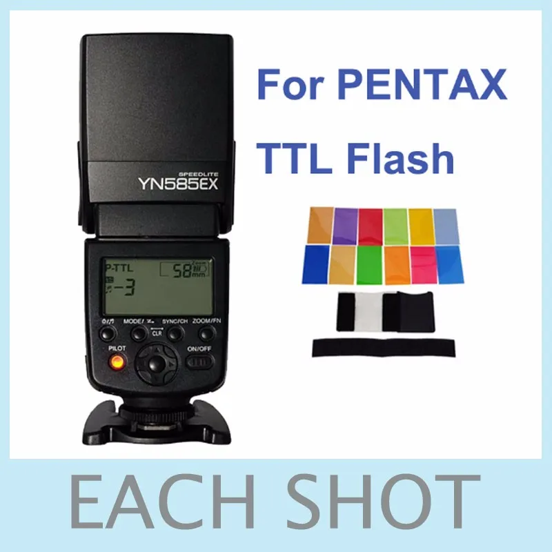 Беспроводная вспышка Yongnuo Speedlite YN585EX для Pentax K1 K3 K3II K5 K5II K70 K50 K30 KS2 KS1 | Электроника