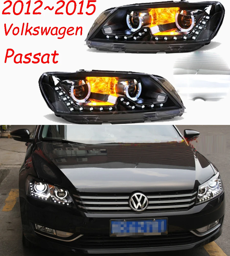 2 шт., динамическая видеокарта, Стайлинг для Passat B7, фары 2011, 2012-, Америка, Passat CC, светодиодный фонарь, DRL, биксеноновые линзы