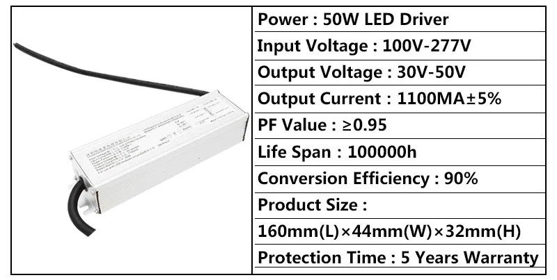 Светодиодный водонепроницаемый драйвер 20 Вт, 30 Вт, 50 Вт, 100 Вт, 150 Вт, 200 Вт, источник питания, постоянный ток, контроль напряжения, трансформаторы для освещения, 5 лет