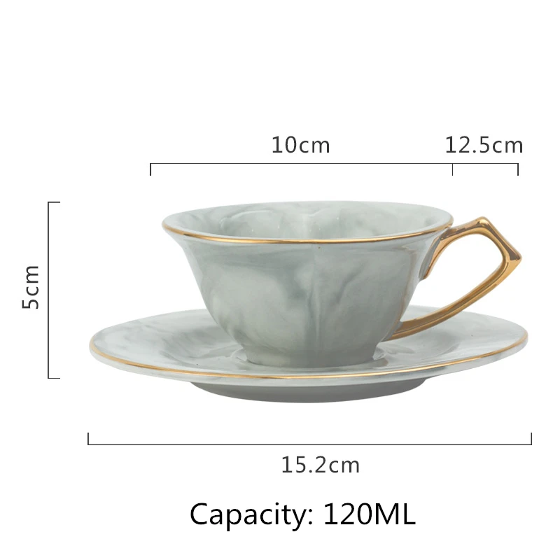 Мраморная кофейная чашка в форме сердца, керамическая чашка для молока, соус в скандинавском стиле, чашки для утреннего чая, фарфоровая чашка для завтрака, Прямая поставка - Цвет: Светло-серый