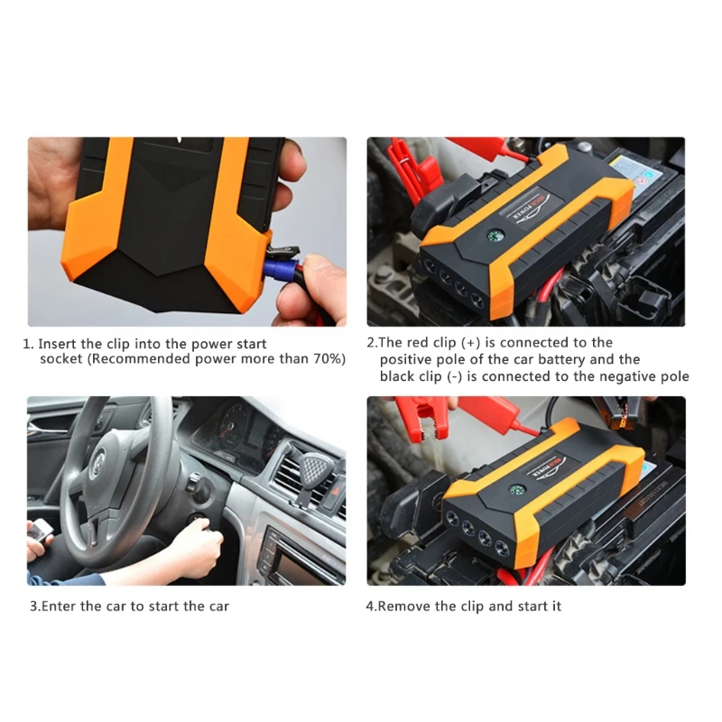 OOTDTY 89800mAh 4 USB Portable Car Jump Starter Pack Booster Charger Battery Power Bank OOTDTY 89800mAh 4 USB Portable Car Jump Starter Pack Booster Charger Battery Power Bank