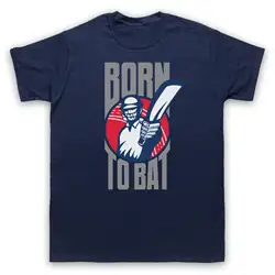 BORN TO BAT крикет лозунг любовь ватин бэтсмен спортивные Для мужчин S WO Для мужчин S детская футболка Для мужчин Забавные футболки короткий