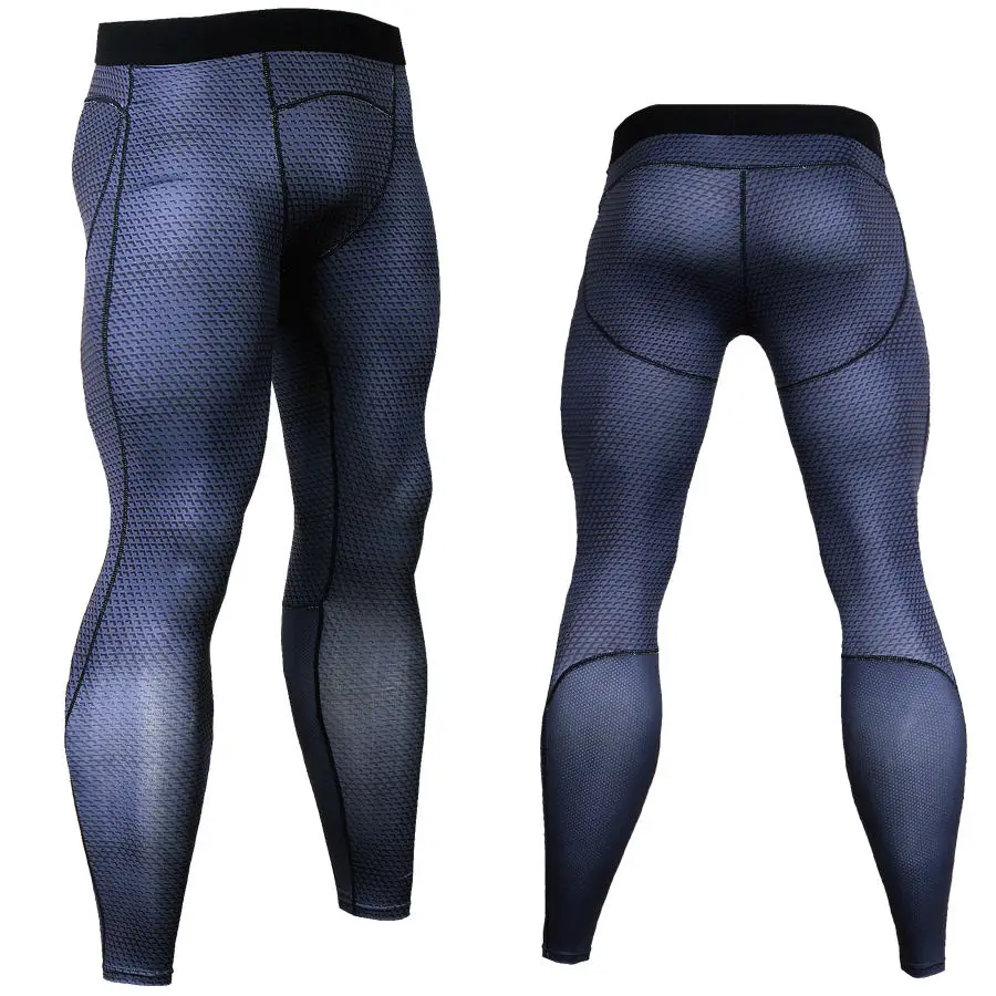 3D Crossfit Long Pants Compression Tights Men Joggers Fitness Skinny
