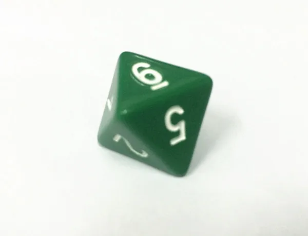5 шт. T& G кости Высокое качество Зеленый 8 кубика D8 веселые игры Футболка с логотипом