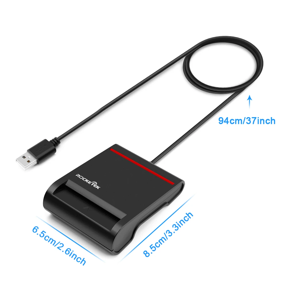 Rocketek USB 2.0 Smart Card Reader CAC, ID,Bank card,sim card cloner connector cardreader adapter pc computer laptop accessories Rocketek USB 2.0 Smart Card Reader CAC, ID,Bank card,sim card cloner connector cardreader adapter pc computer laptop accessories