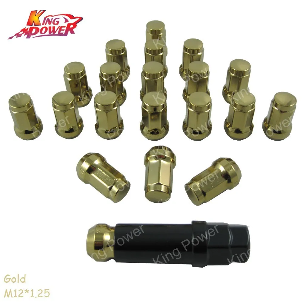 K P STEEL LOCKING HEPTAGON SECURITY LUG NUTS FOR WHEELS/RIMS M12X1.25 for Nissan Subaru Infiniti
