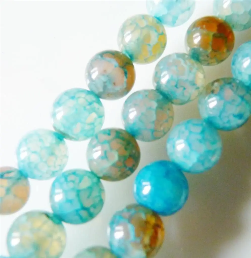 

(Minimum Order1 ) 8mm Fashion Blue Dragon Veins Onyx Loose Round Beads Accessory Parts 15inch Hand Made Jewelry Making Design