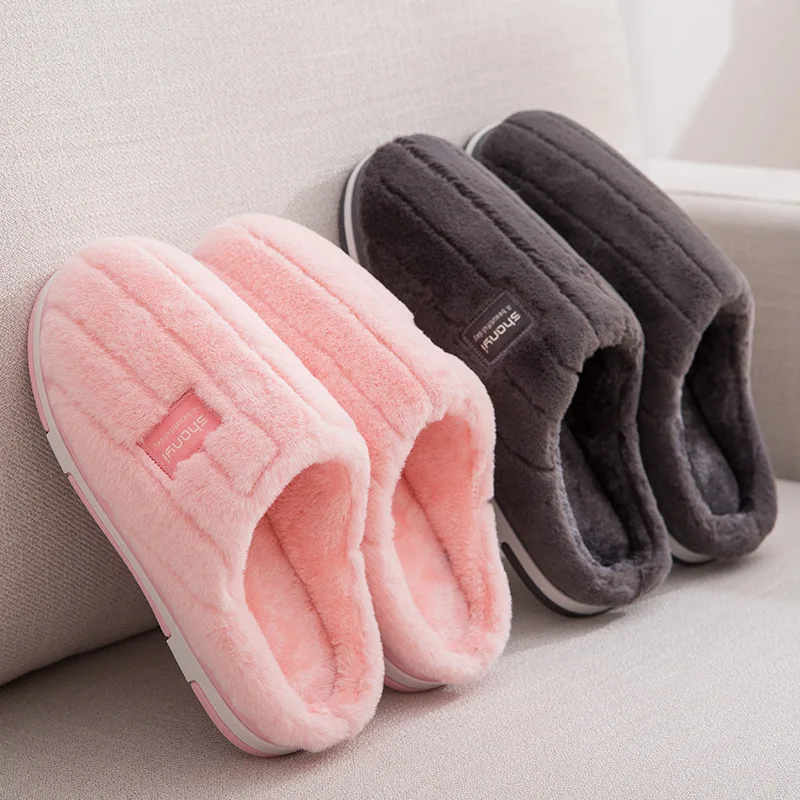 

New High Quality Women Slippers Lovely soft Flat Indoor Shoes Lovers Winter Plush Warm Home Slippers woman 5 colors
