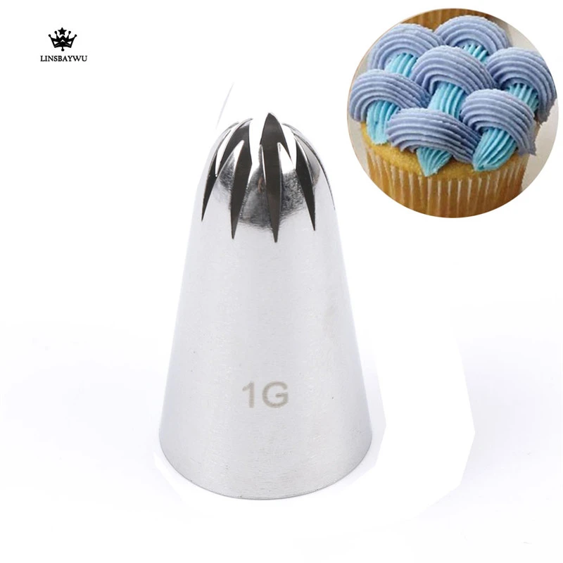 1PCS Cream Tips Stainless Steel Icing Piping Nozzles Cake Decor Pastry Tools Hot 1PCS Cream Tips Stainless Steel Icing Piping Nozzles Cake Decor Pastry Tools Hot