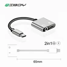 

Adapter of auxiliary Audio type C adapter USB type C A Adapter of connector of headphones of 3.5mm for Xiaomi Huawei USB charger