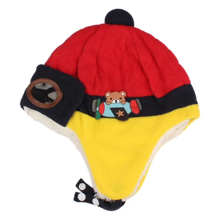 Bambino модный di Inverno Caldo Cappello Beanie Pilot вязаный комплект cappelli appena nato prop наряд за 10 А 48 mesi - Цвет: Красный